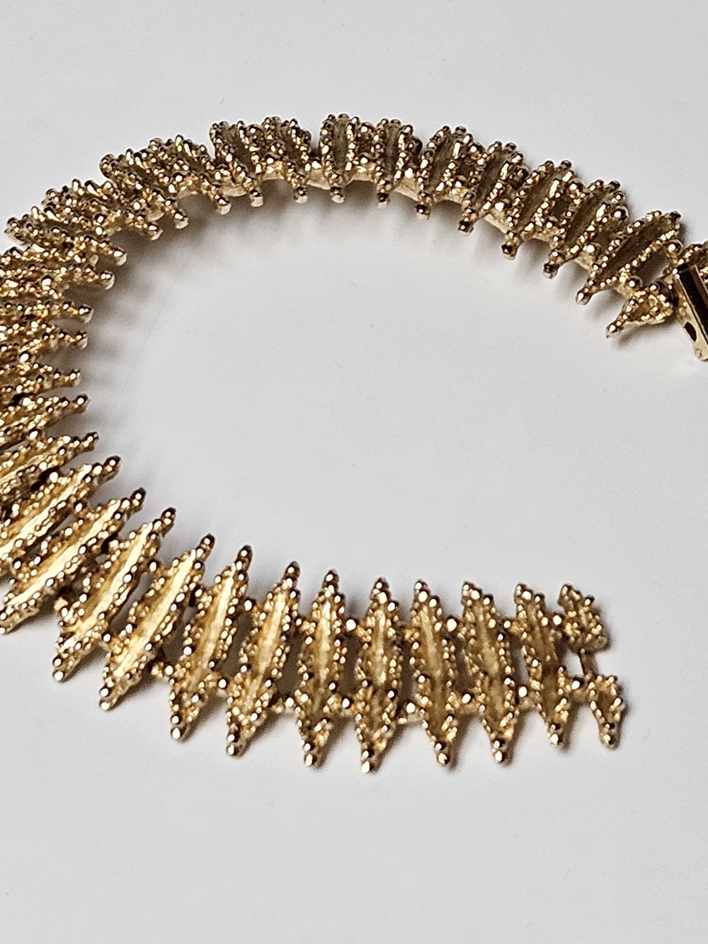Avon Gold-Tone Zigzag 80s Statement Tennis Bracelet